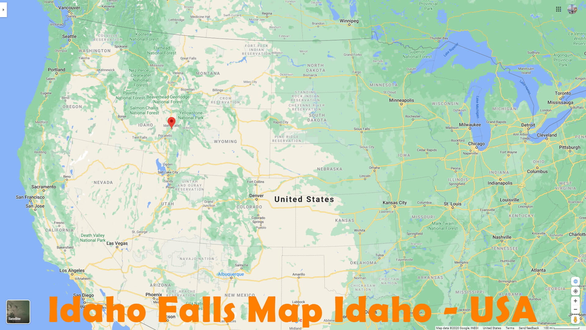Idaho Falls Carte Idaho   EUA